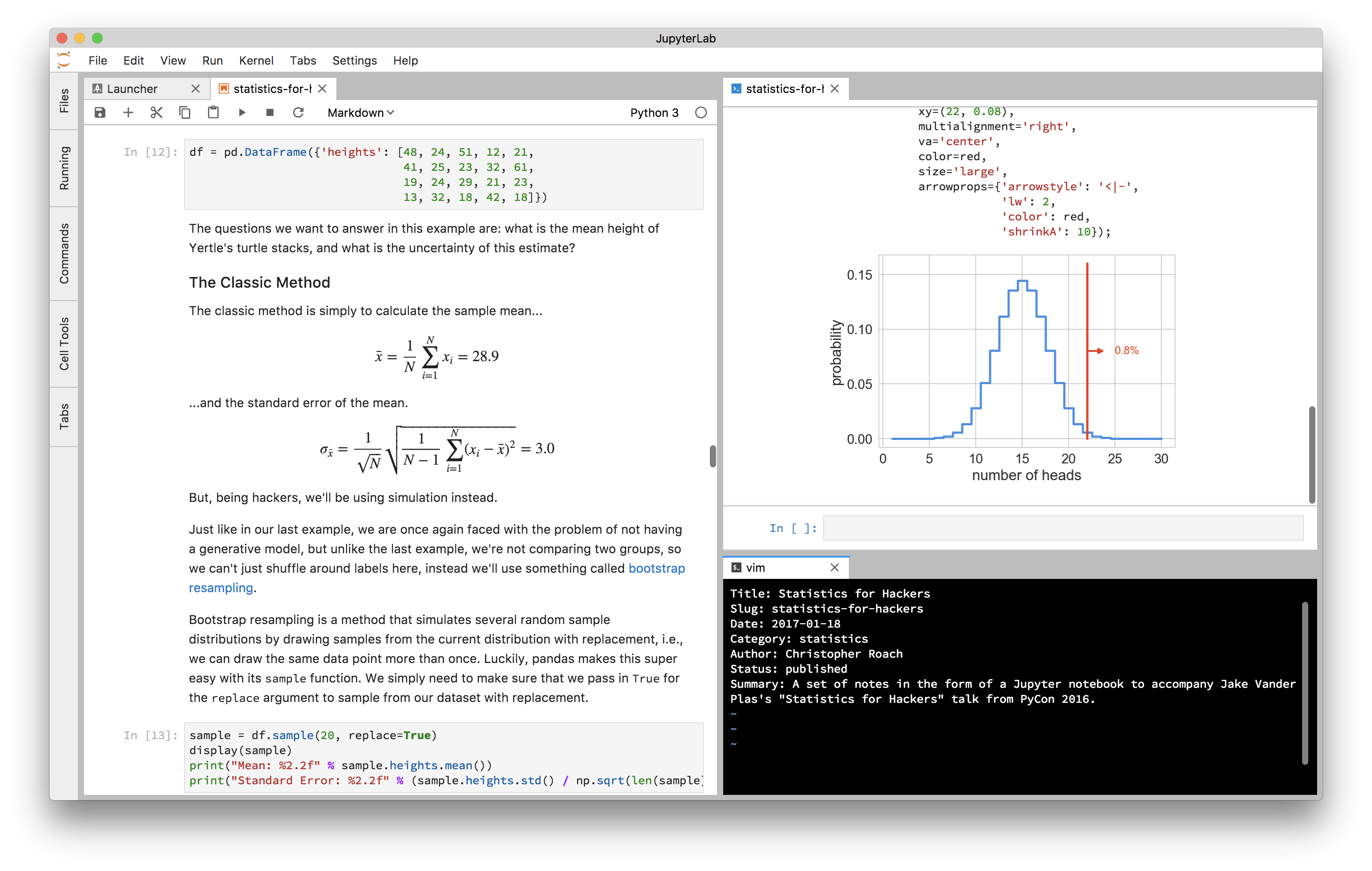 combining jupyterlab and lighttable